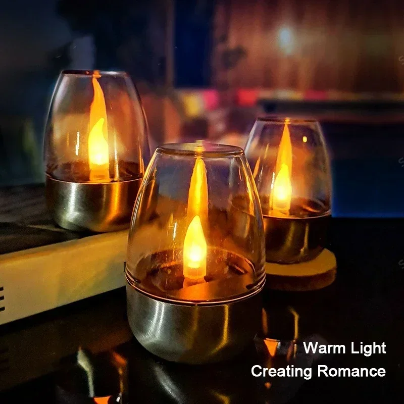 Outdoor Lighting For Gazebo - LED 태양 양초 빛 Flameless 충전식