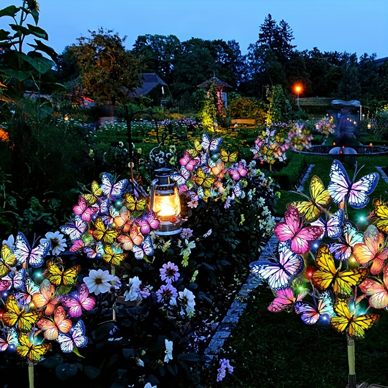 Outdoor Lighting Effects - 태양 LED 나비 정원 조명 마당