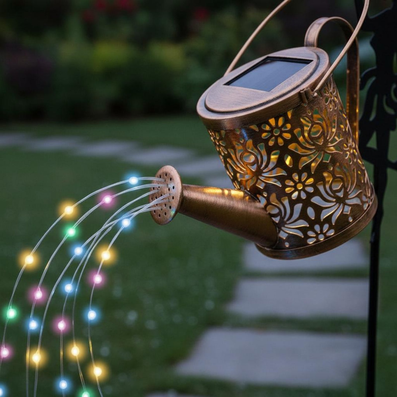 Outdoor Lighting For Patio - 태양열 요정 물뿌리개 조명 장식용 프로젝션