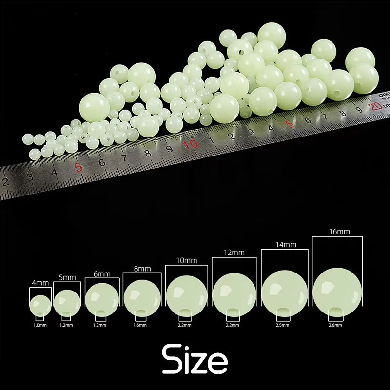 Outdoor Lighting Effects - 100개/봉투 야광 비즈 4mm 5mm 6mm