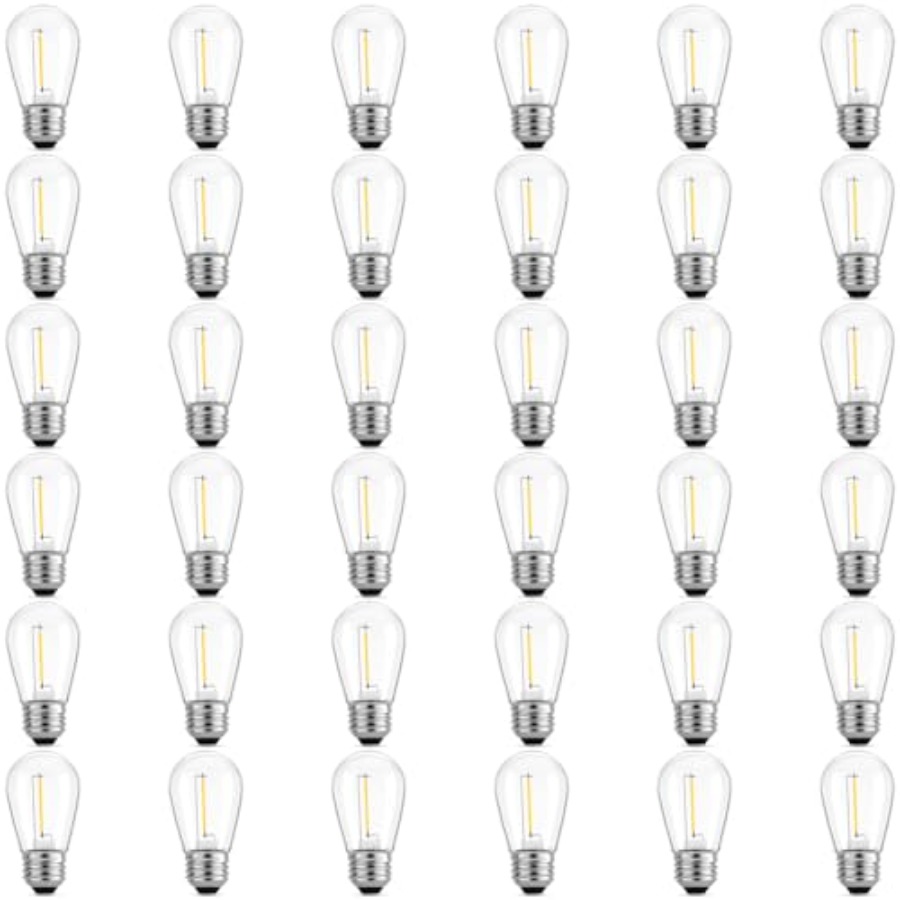 Outdoor Lighting For Patio - 36팩 S14 LED 전구(야외 스트링 조명용),
