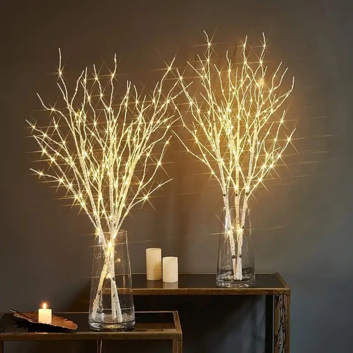 Outdoor Lighting Battery Powered - 배터리 구동 1PC 흰색 자작나무 가지