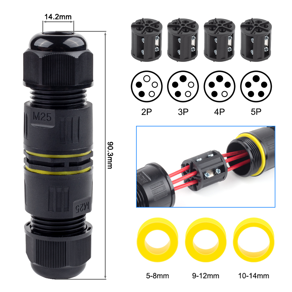 Outdoor Lighting Connectors - IP68 M25 케이블 커넥터 실외 방수