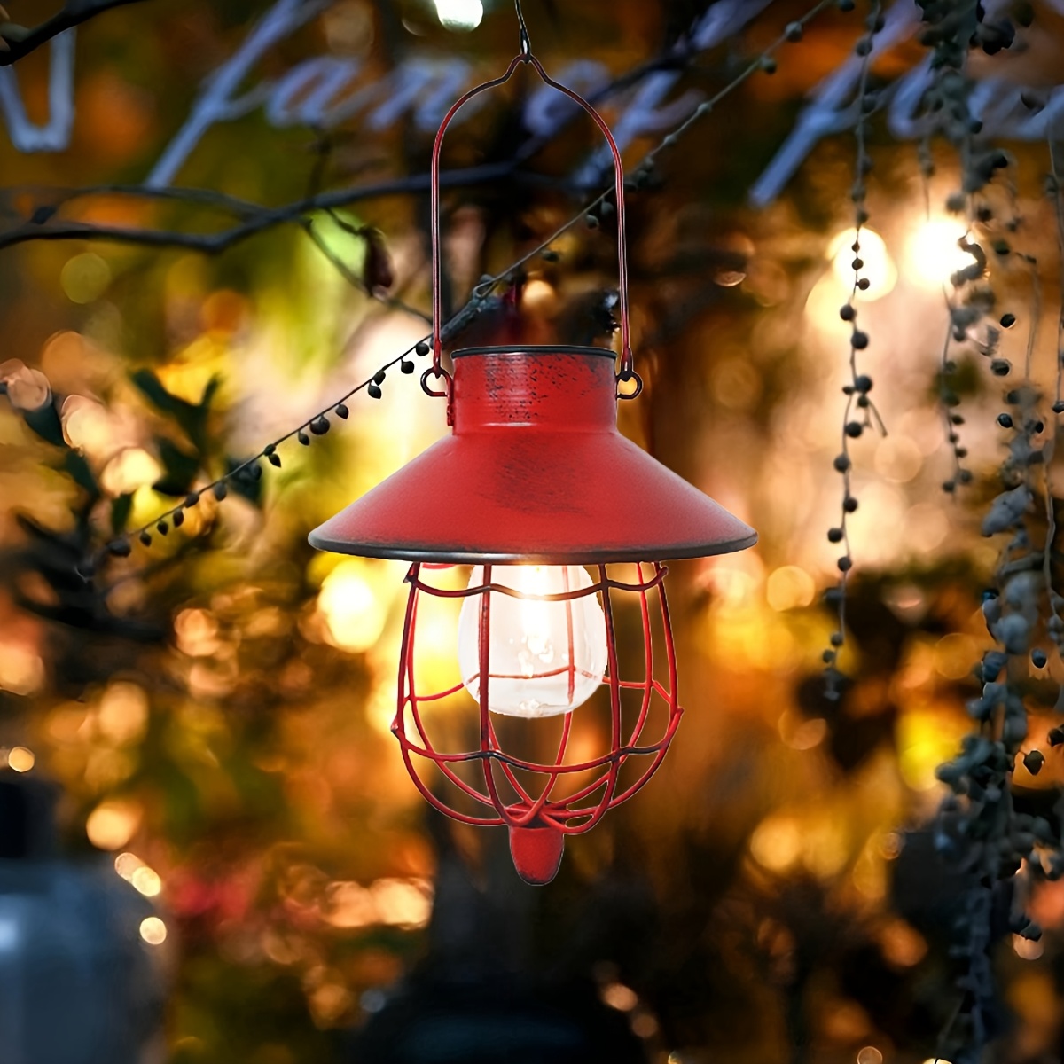Outdoor Lighting Vintage - 태양광 랜턴 야외 걸이 조명, 금속