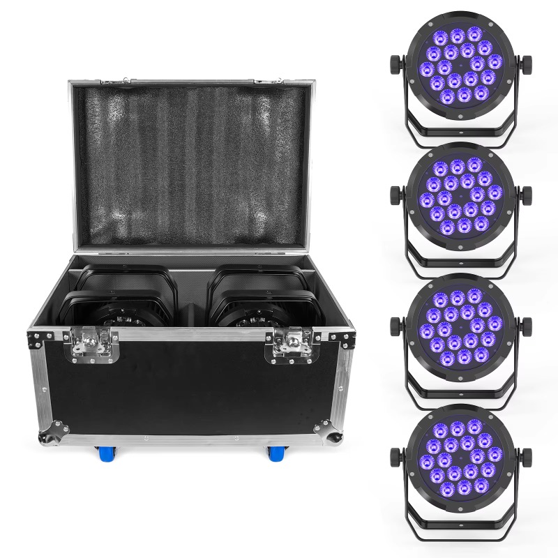 Outdoor Lighting Waterproof - 4개 18X10W IP65 방수 파라이트 RGBW