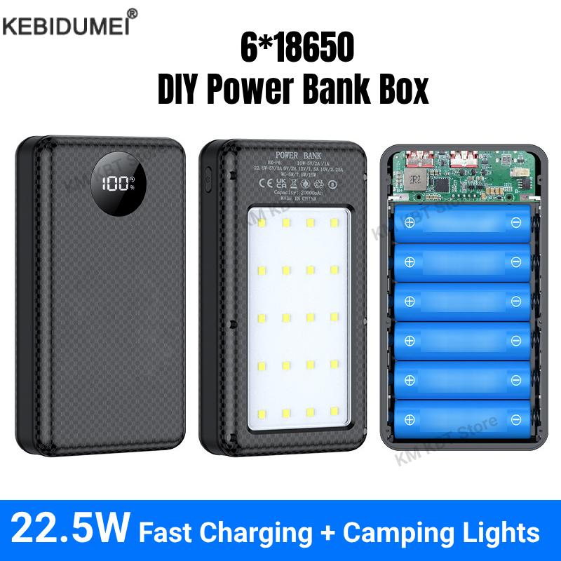 Outdoor Lighting Battery Operated - 18650 배터리 홀더 22.5W 빠른 충전
