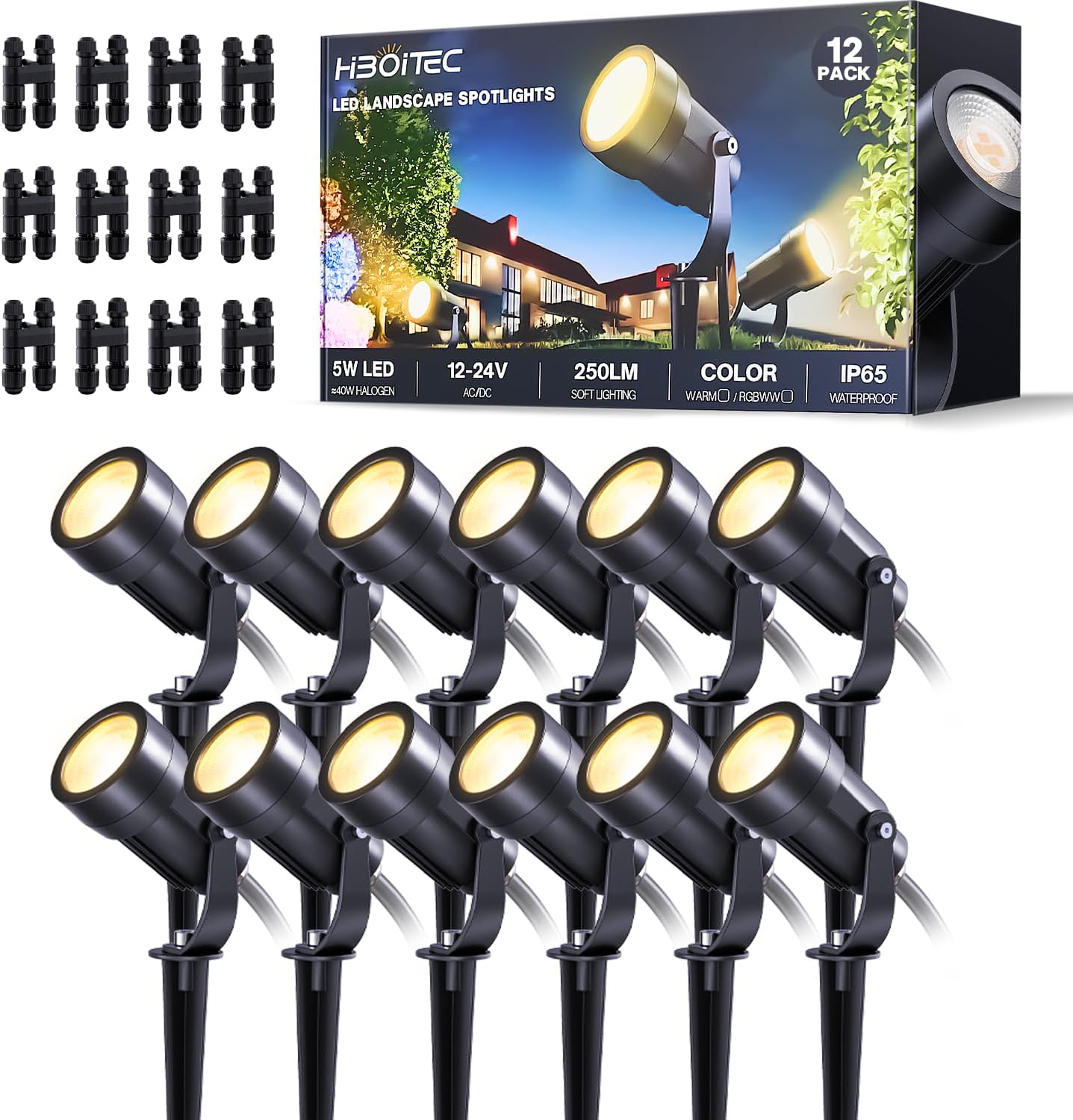 Outdoor Lighting Voltage - 12팩 저전압 조경 조명용 패스트락 커넥터