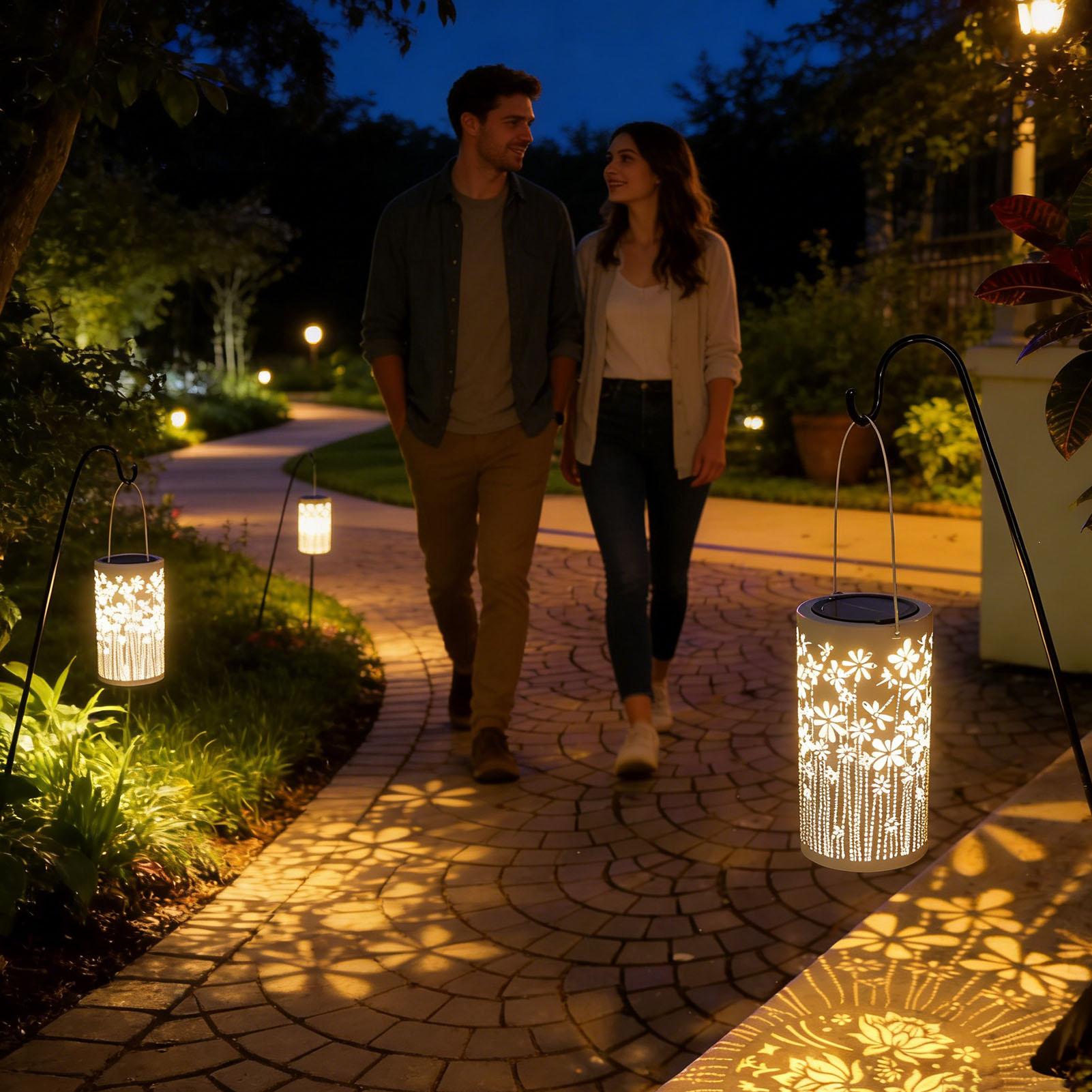 베란다용 야외 랜턴 방수 꽃 램프 장식용 태양광 조명  - Outdoor Lighting Pathway 리뷰 및 가격