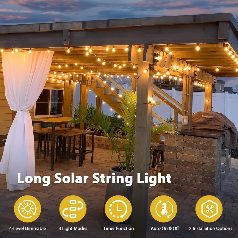 64피트 G40 태양광 조절식 스트링 조명 - 리모컨  - Outdoor Lighting Remote Control 리뷰 및 가격