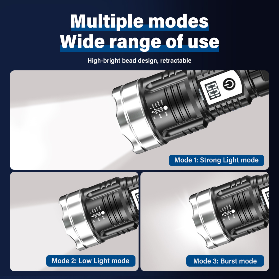 고출력 200000LM LED 손전등 내장 배터리 타입 - Outdoor Lighting Battery Powered 리뷰 및 가격
