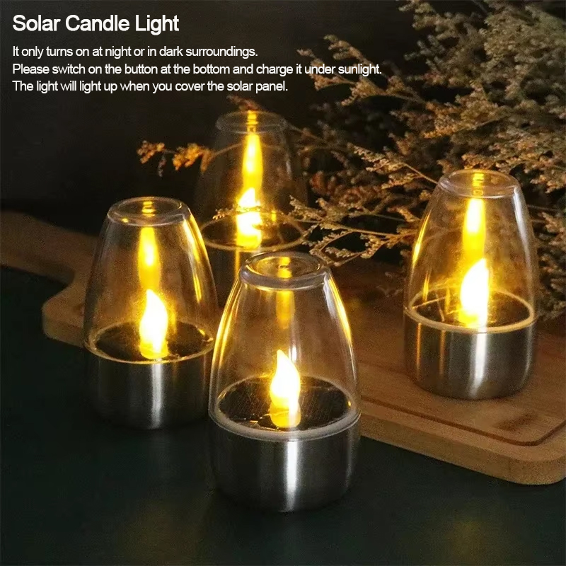 LED 태양 양초 빛 Flameless 충전식 야간 조 - Outdoor Lighting For Gazebo 리뷰 및 가격