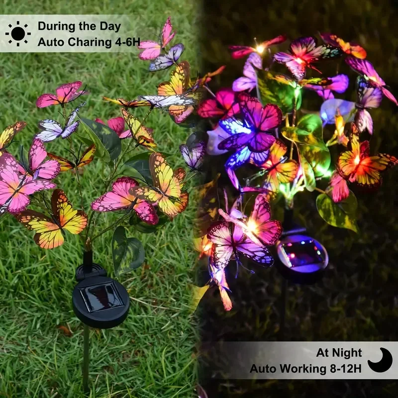 태양 LED 나비 정원 조명 마당 파티오 축제 크리스마 - Outdoor Lighting Effects 리뷰 및 가격