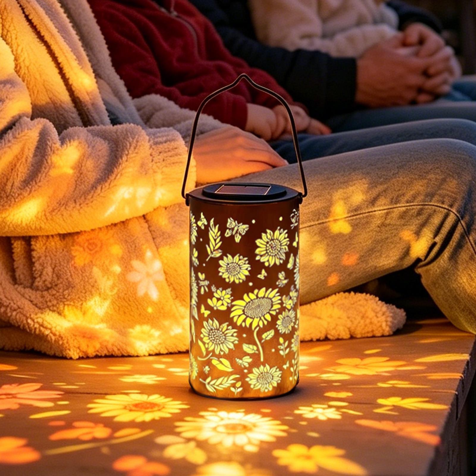 해바라기 태양광 랜턴, 방수 금속 다채로운 해바라기 태 - Outdoor Lighting For Patio 리뷰 및 가격