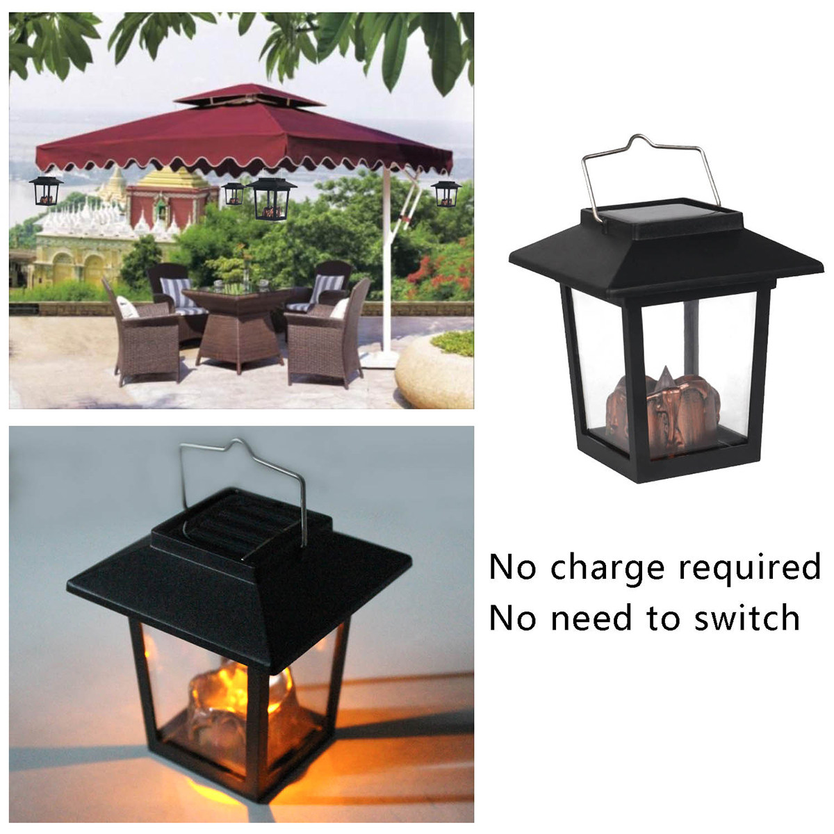 3개입 방수 태양광 랜턴 빈티지 LED 야외 조명 -  - Outdoor Lighting Vintage 리뷰 및 가격