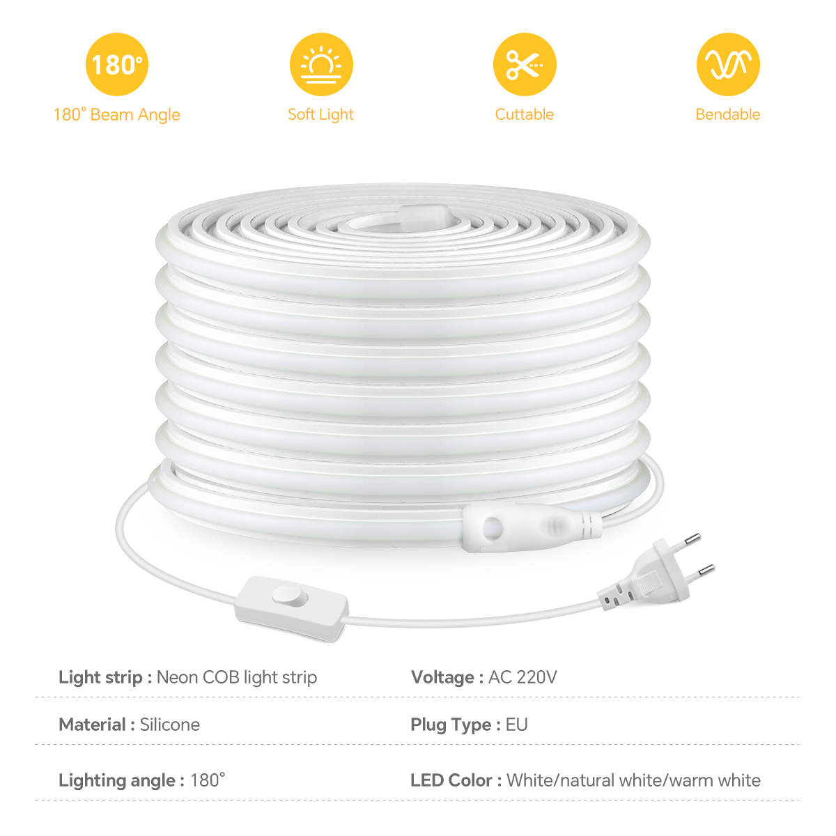220V COB LED 스트립 고밀도 방수 COB LE - Outdoor Lighting Restaurant 리뷰 및 가격