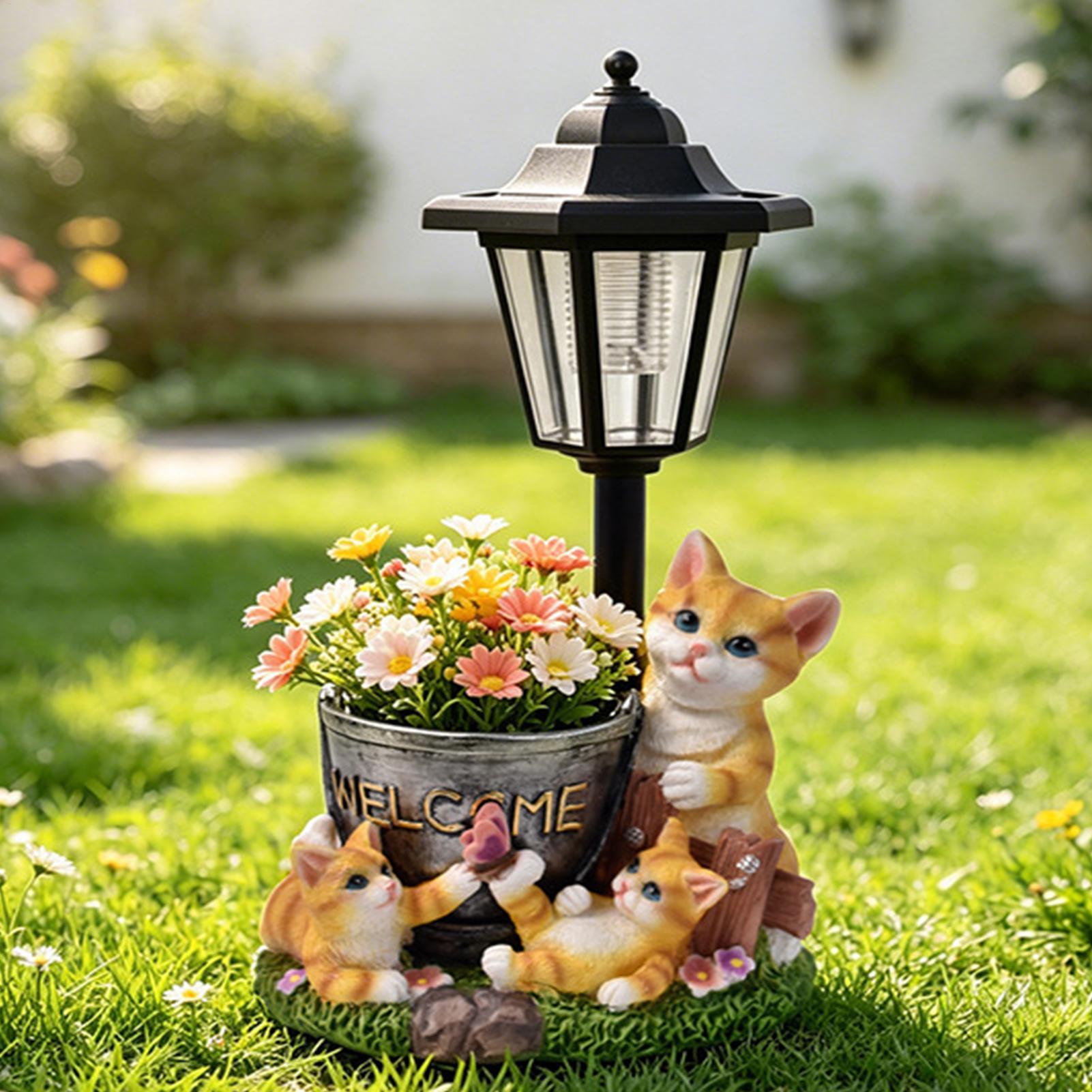 야외 정원용 태양광 고양이 조명, 고양이 모양 환영 장 - Outdoor Lighting For Patio 리뷰 및 가격