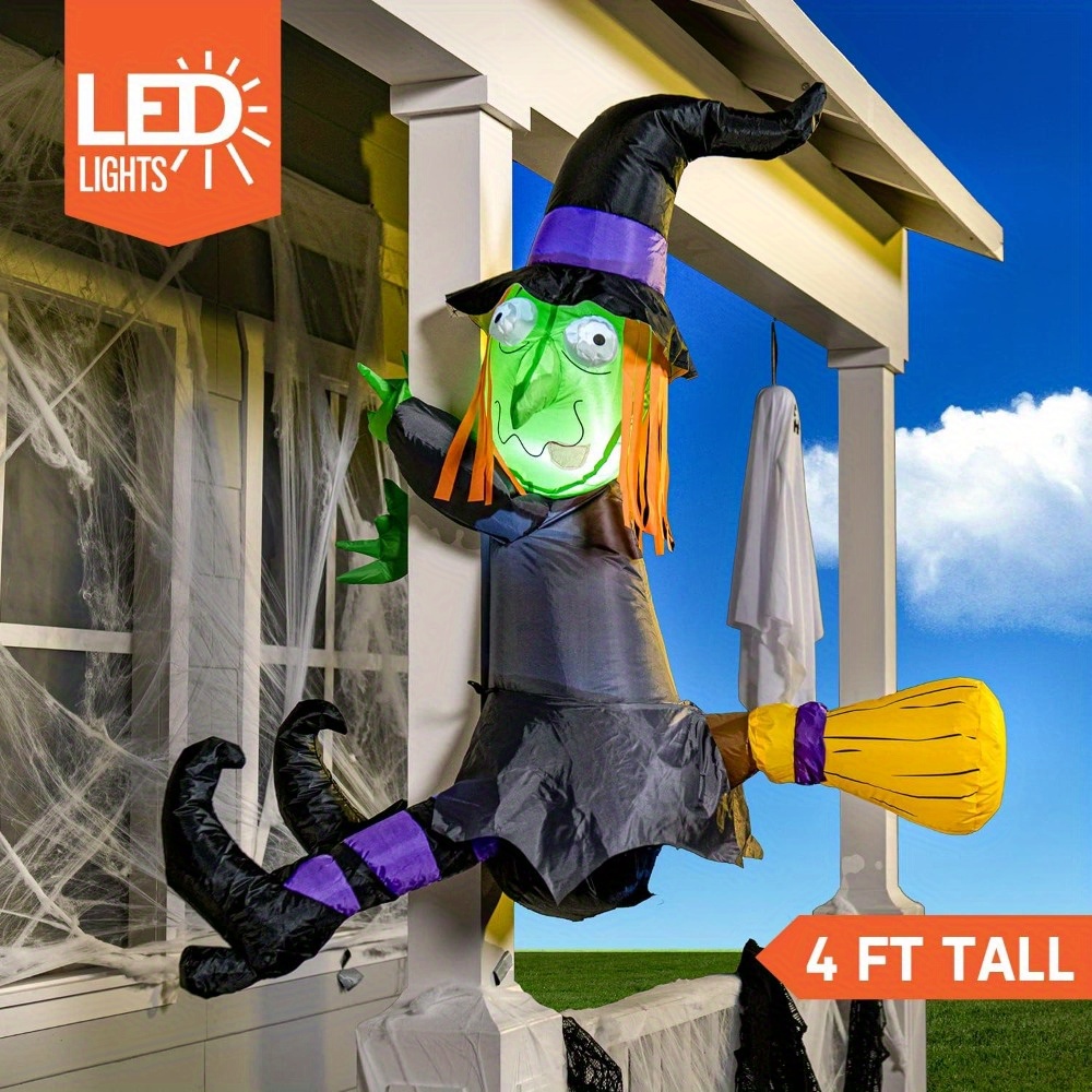 4피트 할로윈 풍선 마녀 장식 (내장 LED 조명 포함 - Outdoor Lighting Effects 리뷰 및 가격
