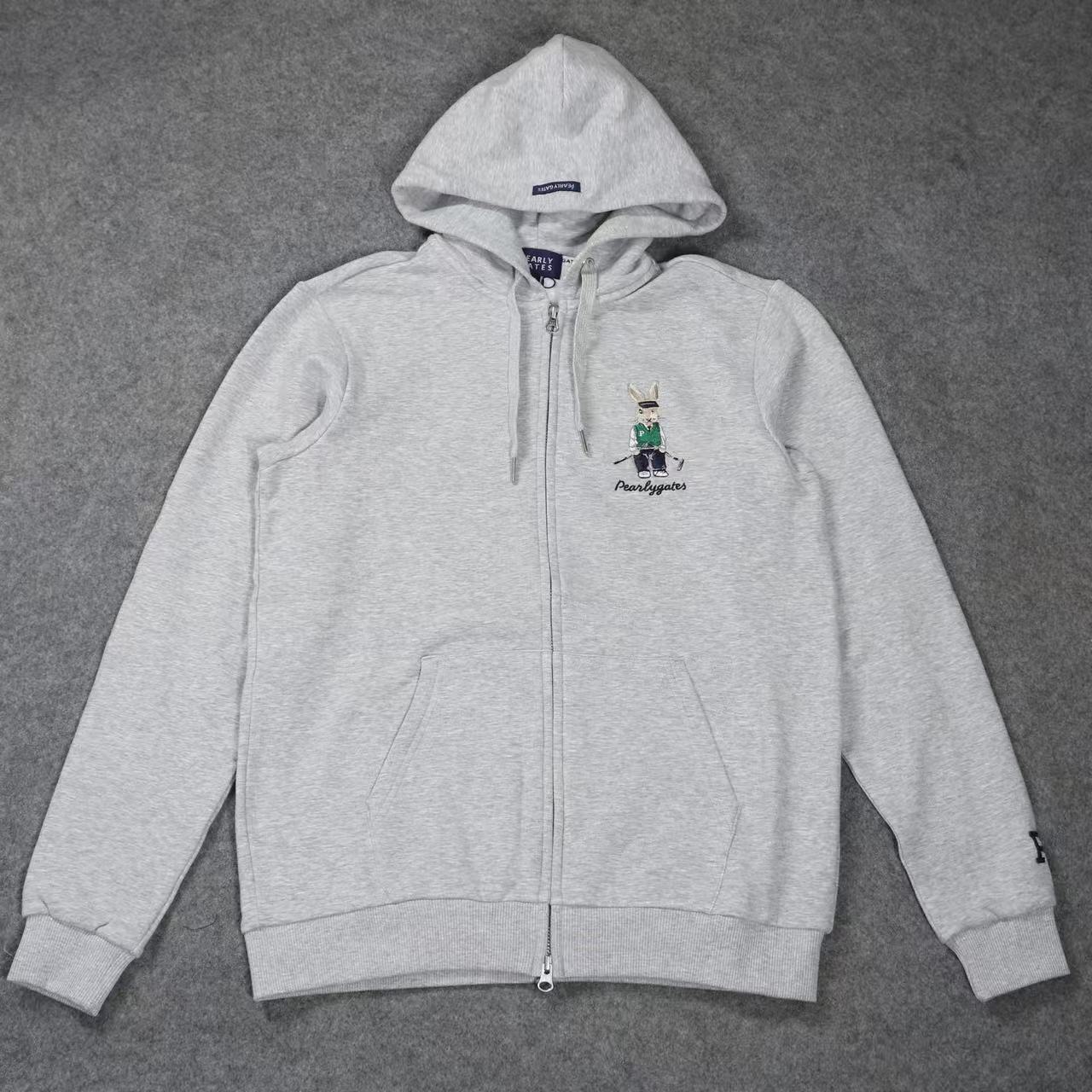 펄리게이츠 남녀 공용 연회색 지퍼 후드티 골프 스웨트셔 - Outdoor Lighting Logo 리뷰 및 가격