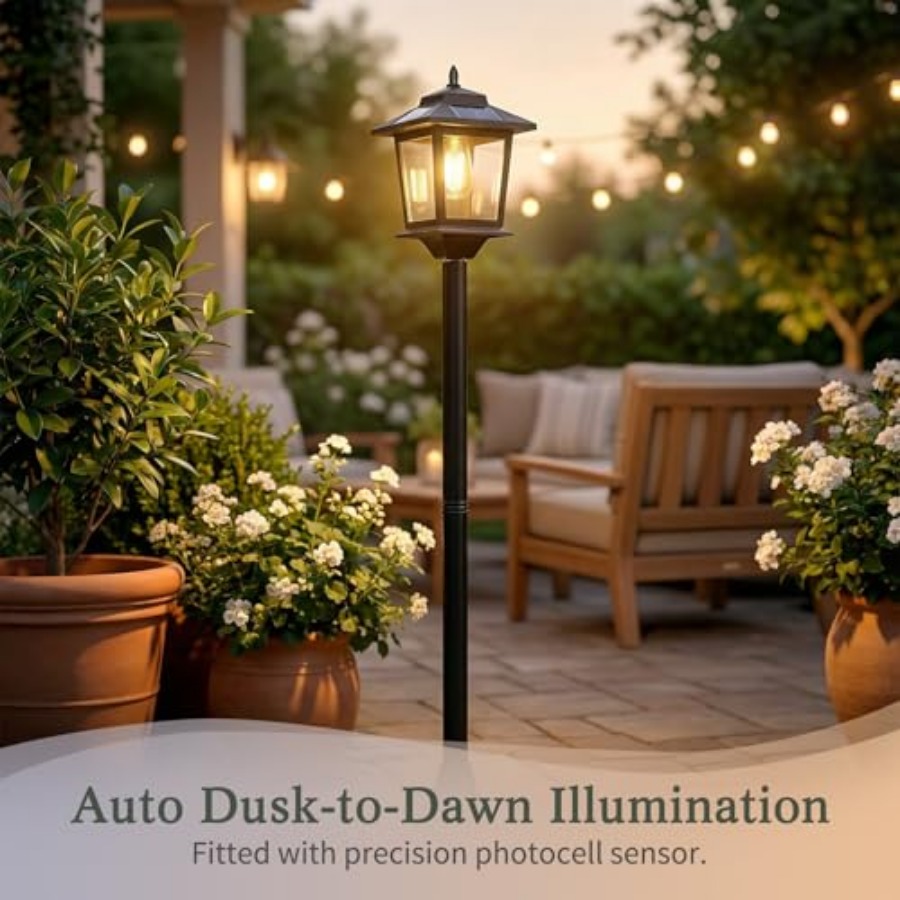 야외용 태양광 기둥 조명, 2개입 63인치 황혼에서 새 - Outdoor Lighting Waterproof 리뷰 및 가격