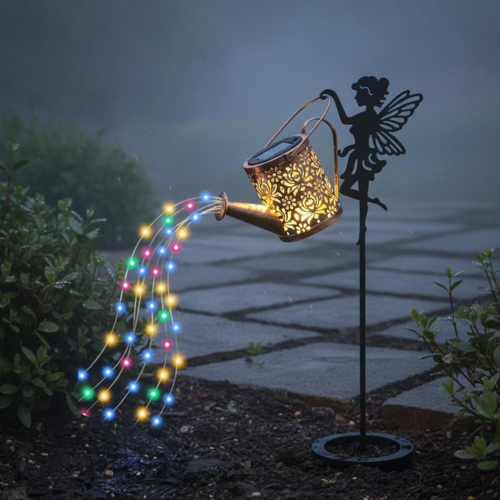 태양열 요정 물뿌리개 조명 장식용 프로젝션 요정 물뿌리 - Outdoor Lighting For Patio 리뷰 및 가격