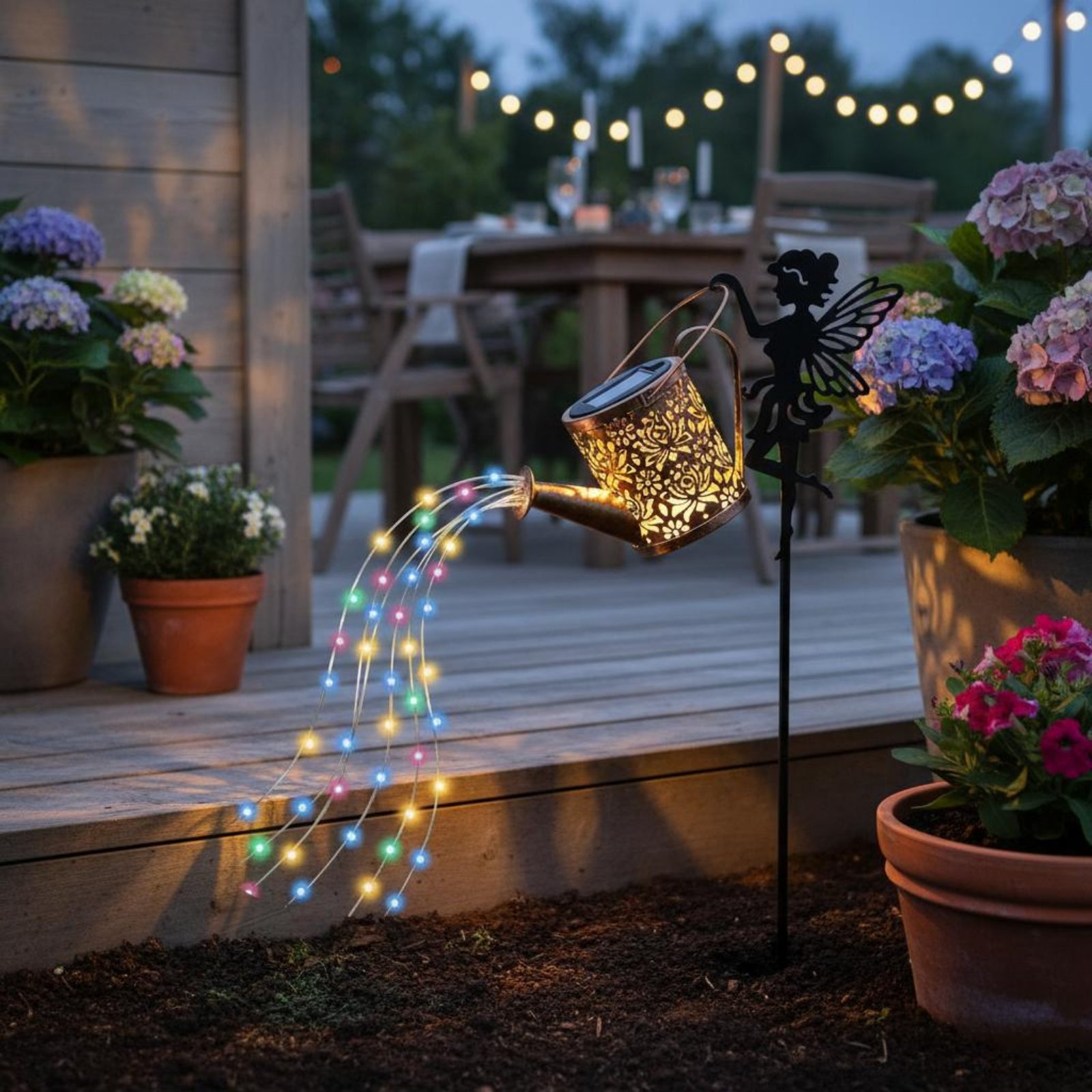 태양열 요정 물뿌리개 조명 장식용 프로젝션 요정 물뿌리 - Outdoor Lighting For Patio 리뷰 및 가격