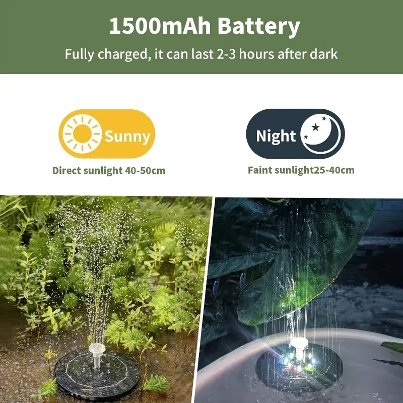 LED 조명 태양열 분수 조명, 회전 분수, 워터 펌프 - Outdoor Lighting For Gazebo 리뷰 및 가격
