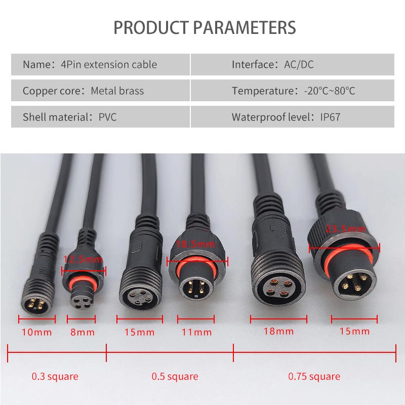 남성 Famale 플러그 케이블 4Pin 방수 IP67 - Outdoor Lighting Connectors 리뷰 및 가격