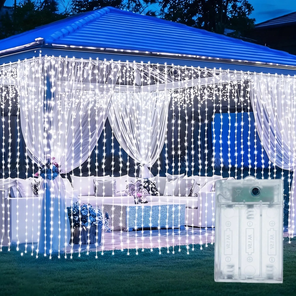 크리스마스 장식 LED 커튼 스트링 조명 야외 정원 휴 - Outdoor Lighting Battery Operated 리뷰 및 가격