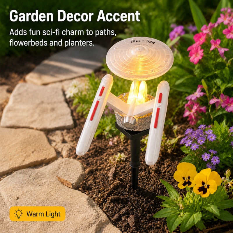 스타 트렉 USS 엔터프라이즈 솔라 가든 스테이크 라이 - Outdoor Lighting For Gazebo 리뷰 및 가격