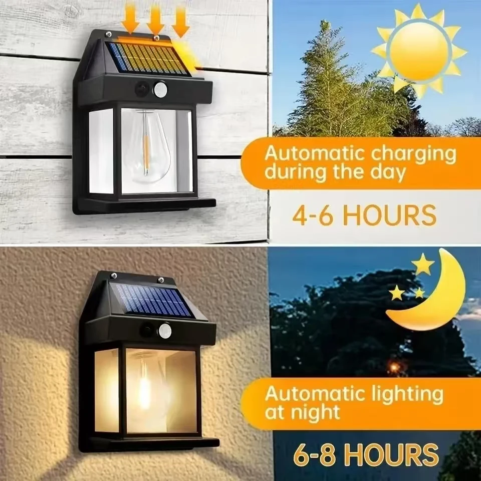 야외 태양광 텅스텐 벽등, 모션 센서 내장, IP65  - Outdoor Lighting Deck 리뷰 및 가격
