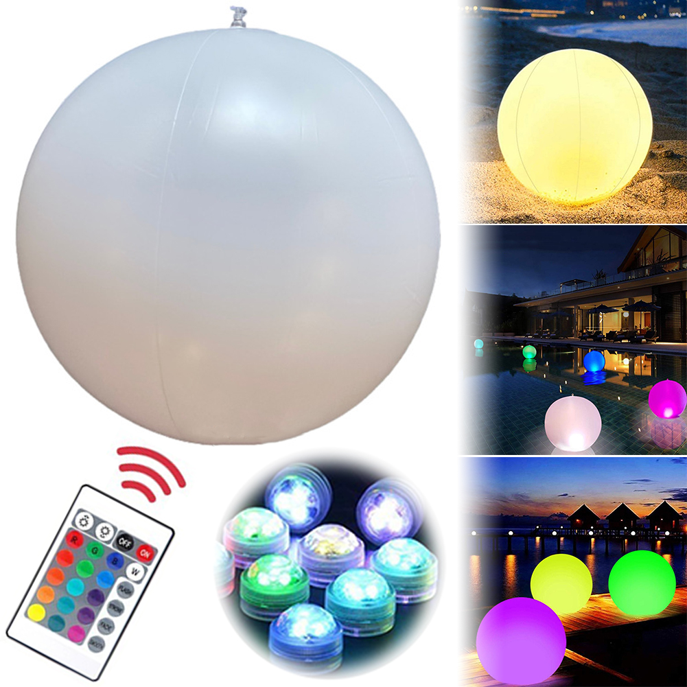 1-4PCS 16색 LED 빛나는 풍선형 해변 풍선 조 - Outdoor Lighting Effects 리뷰 및 가격
