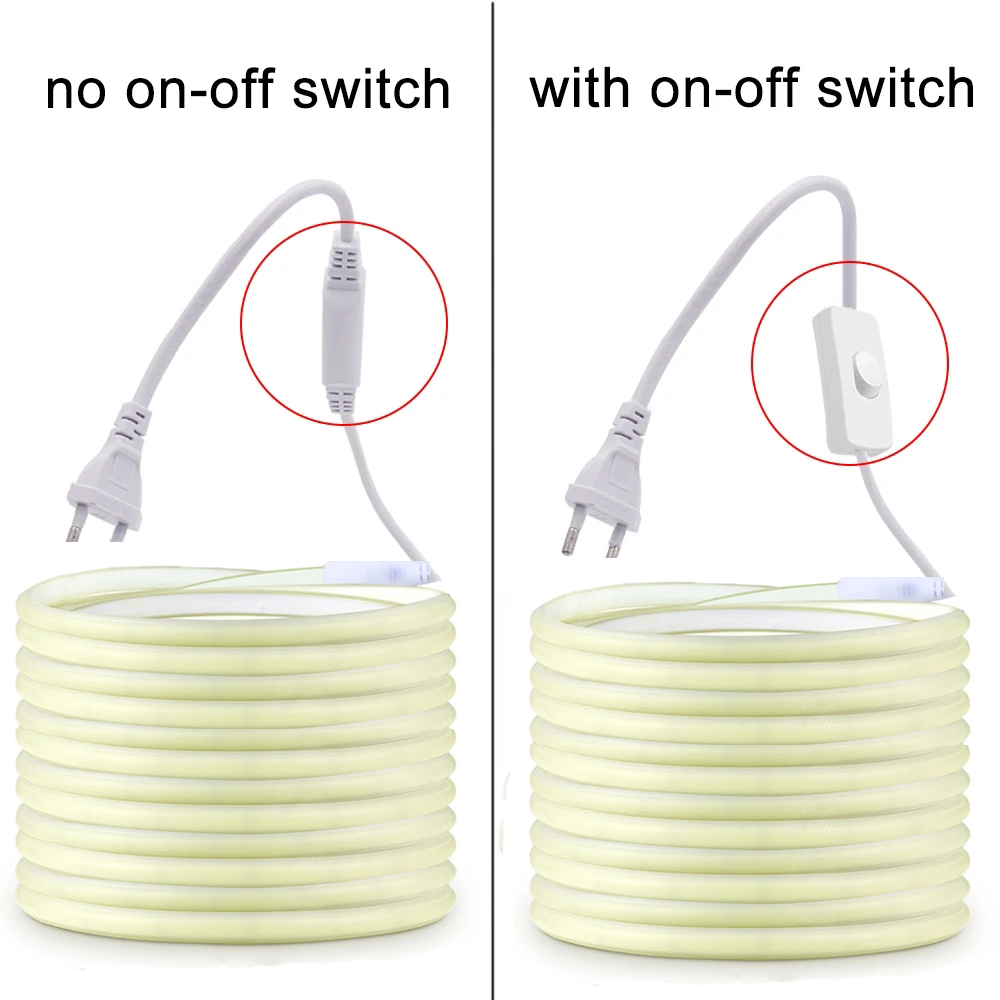 ON/OFF 스위치가있는 220V Led 스트립 방수  - Outdoor Lighting Restaurant 리뷰 및 가격