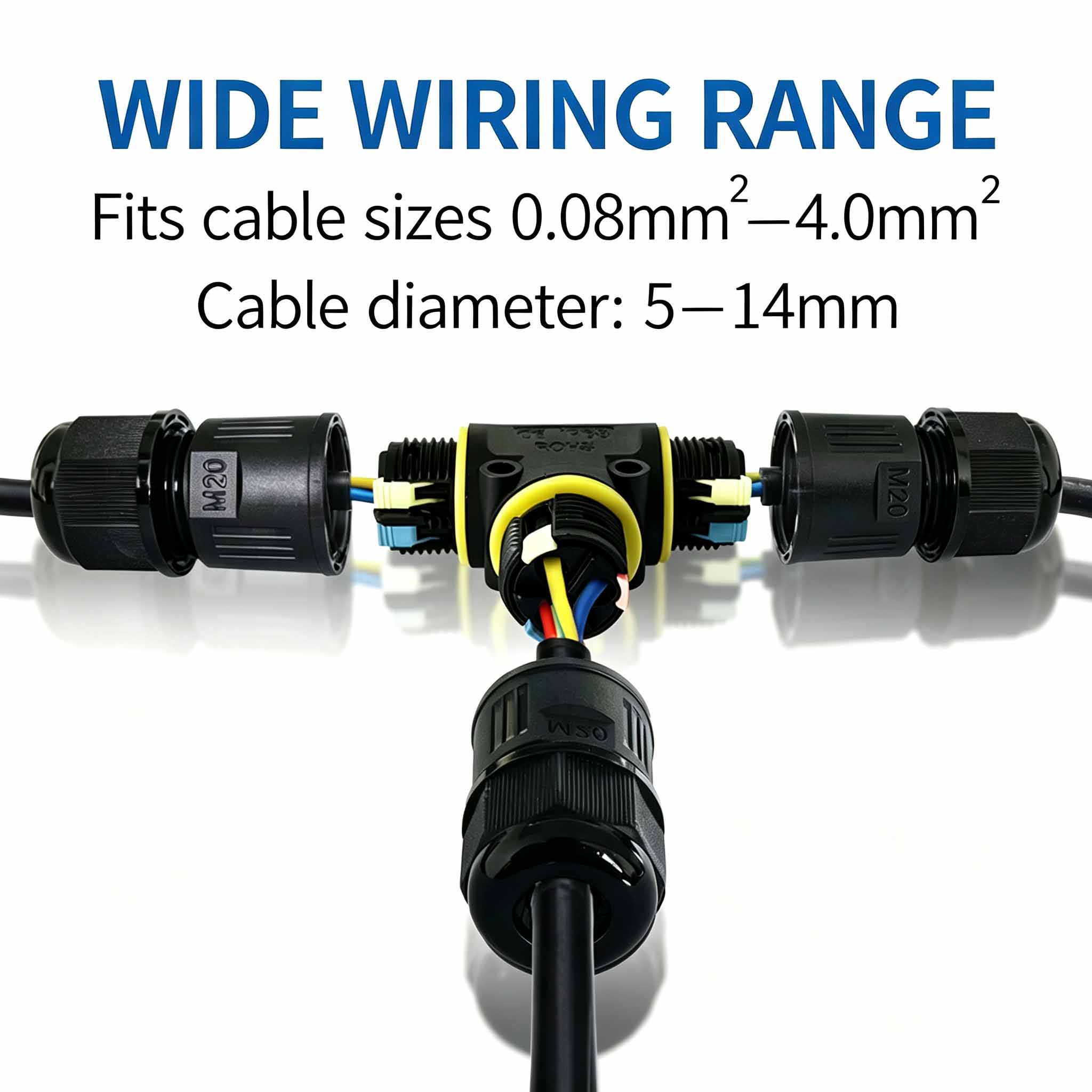 IP68 방수 T형 케이블 커넥터 3방향 분기형 야외  - Outdoor Lighting Connectors 리뷰 및 가격