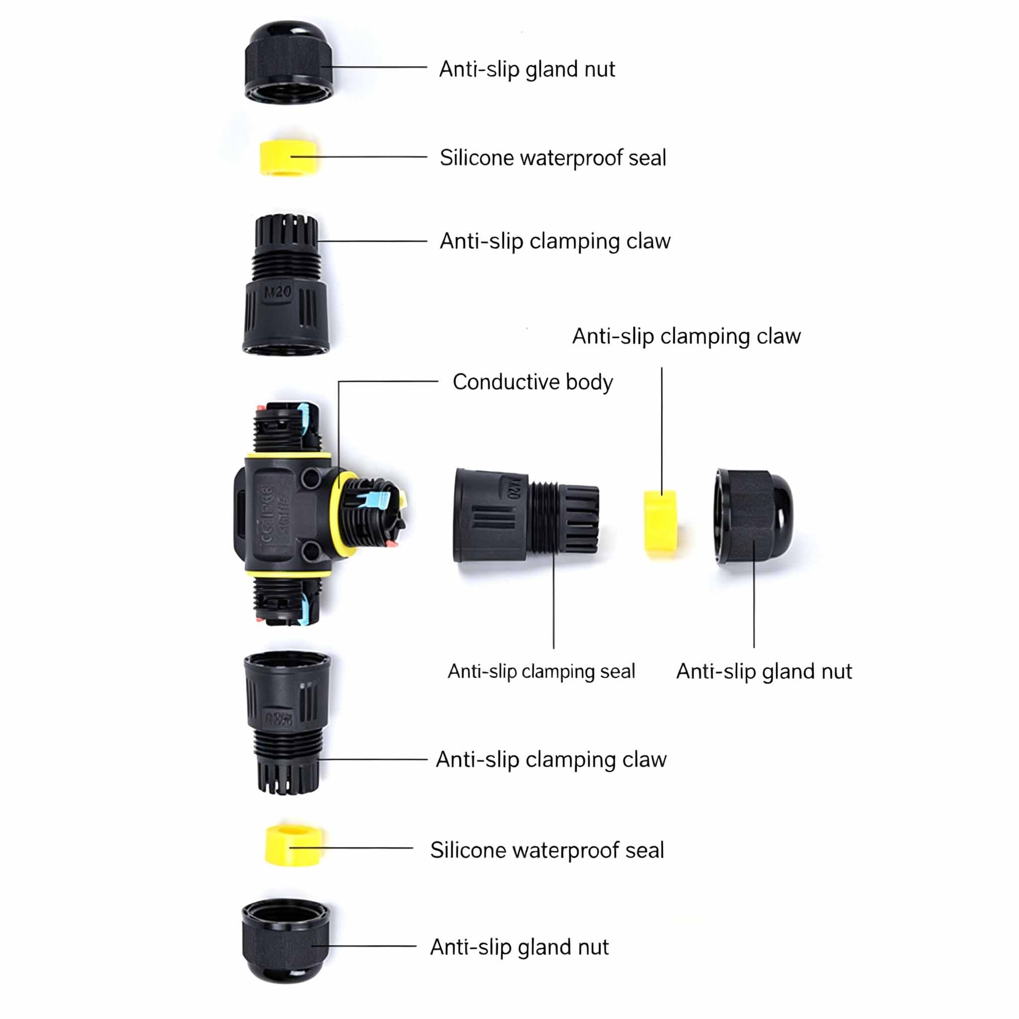 IP68 방수 T형 케이블 커넥터 3방향 분기형 야외  - Outdoor Lighting Connectors 리뷰 및 가격