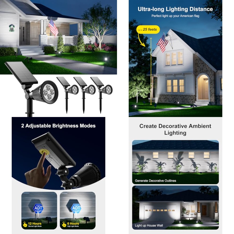 태양광 스포트라이트, 야외 방수, 나무, 조각상, 꽃, - Outdoor Lighting Waterproof 리뷰 및 가격