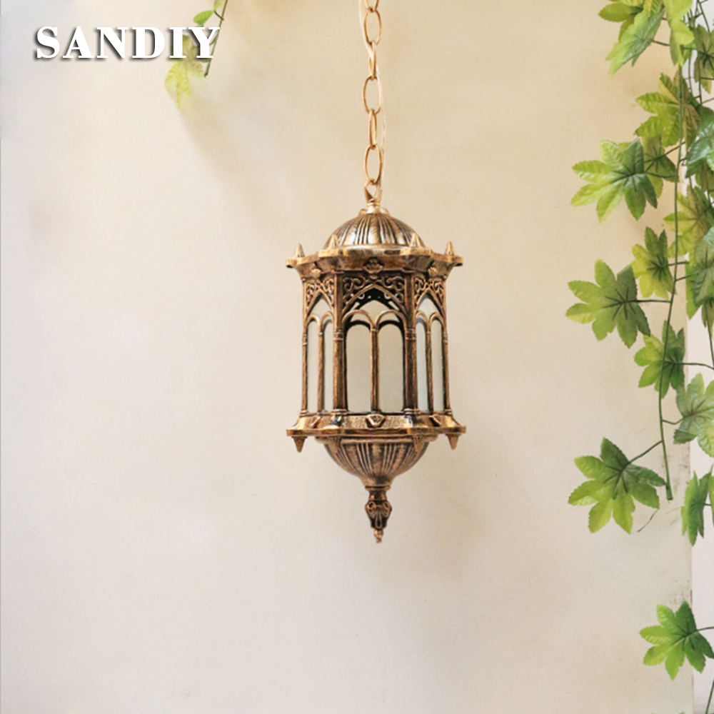 SANDIY 야외 펜던트 램프 레트로 교수형 조명 빈티 - Outdoor Lighting Restaurant 리뷰 및 가격