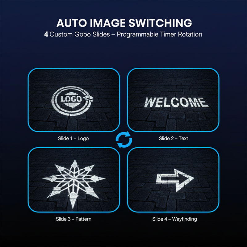 300W 전기 포커스 고보 프로젝터 LED IP67 방 - Outdoor Lighting Logo 리뷰 및 가격