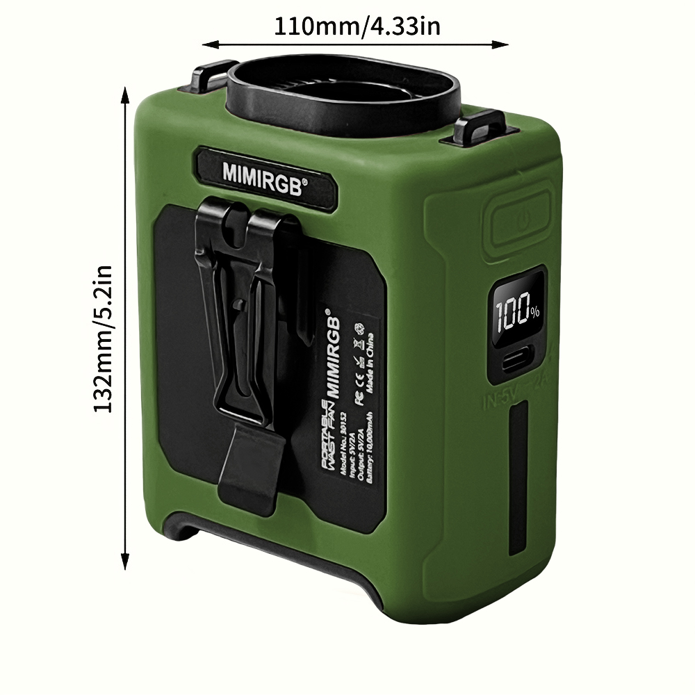20000mAh 야외 휴대용 허리 팬 USB 충전 목  - Outdoor Lighting Expressions 리뷰 및 가격