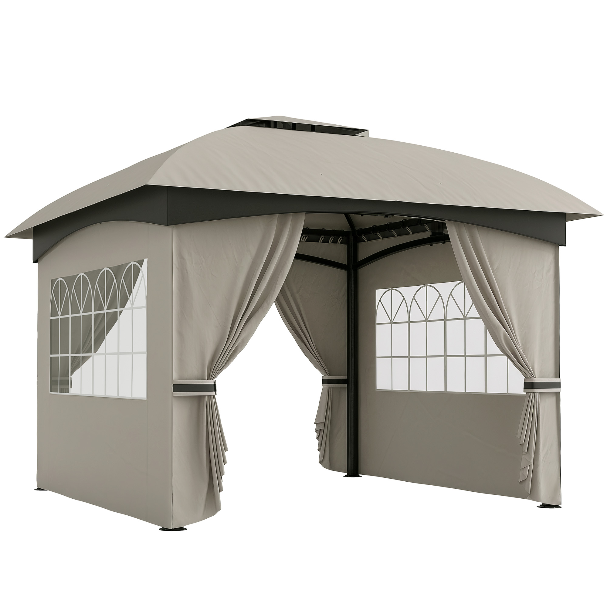 11' X 11' 커튼이 있는 야외 정자, 교회 창문  - Outdoor Lighting For Gazebo 리뷰 및 가격
