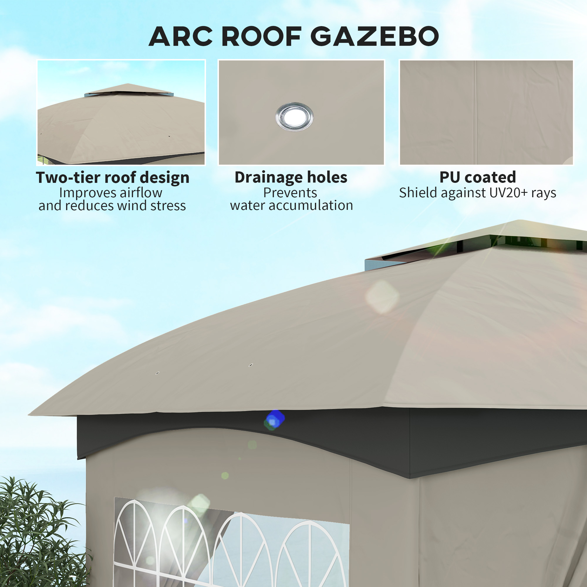11' X 11' 커튼이 있는 야외 정자, 교회 창문  - Outdoor Lighting For Gazebo 리뷰 및 가격