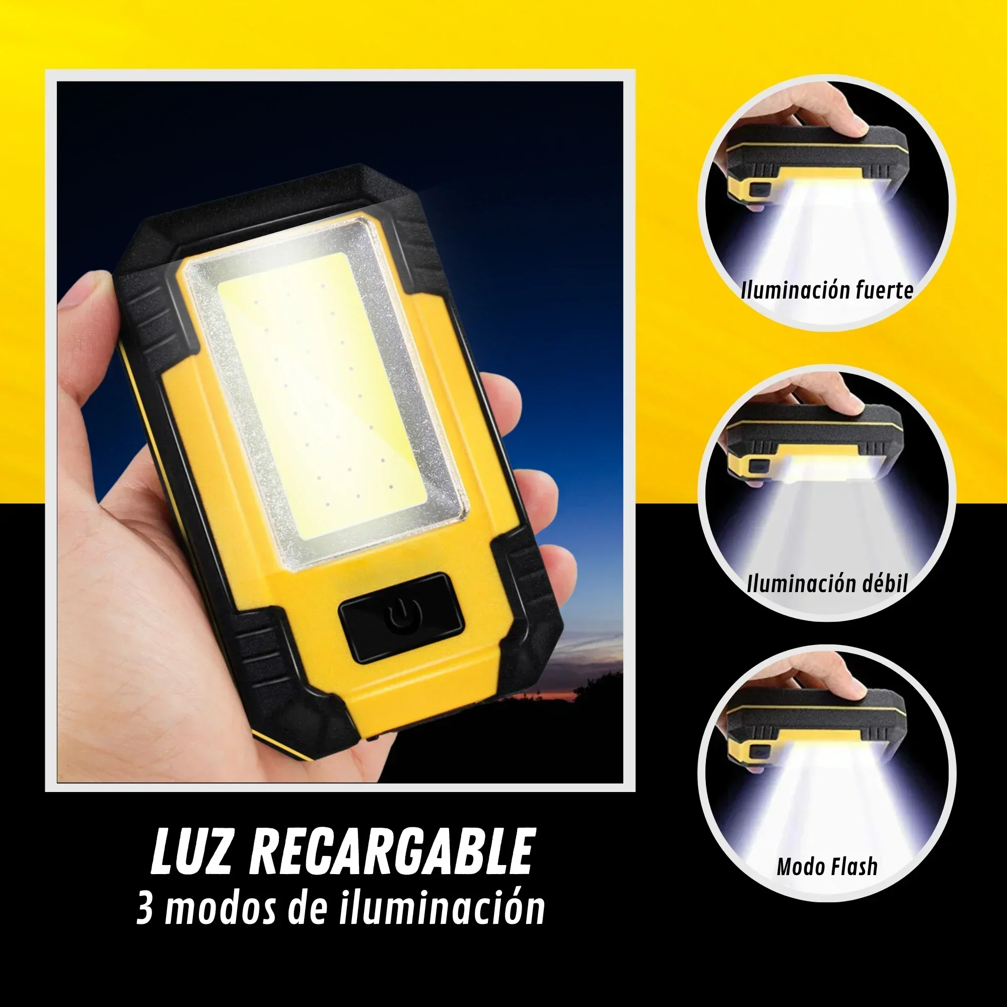 휴대용 4000mAh 충전식 작업등 초강력 COB 손전 - Outdoor Lighting House 리뷰 및 가격