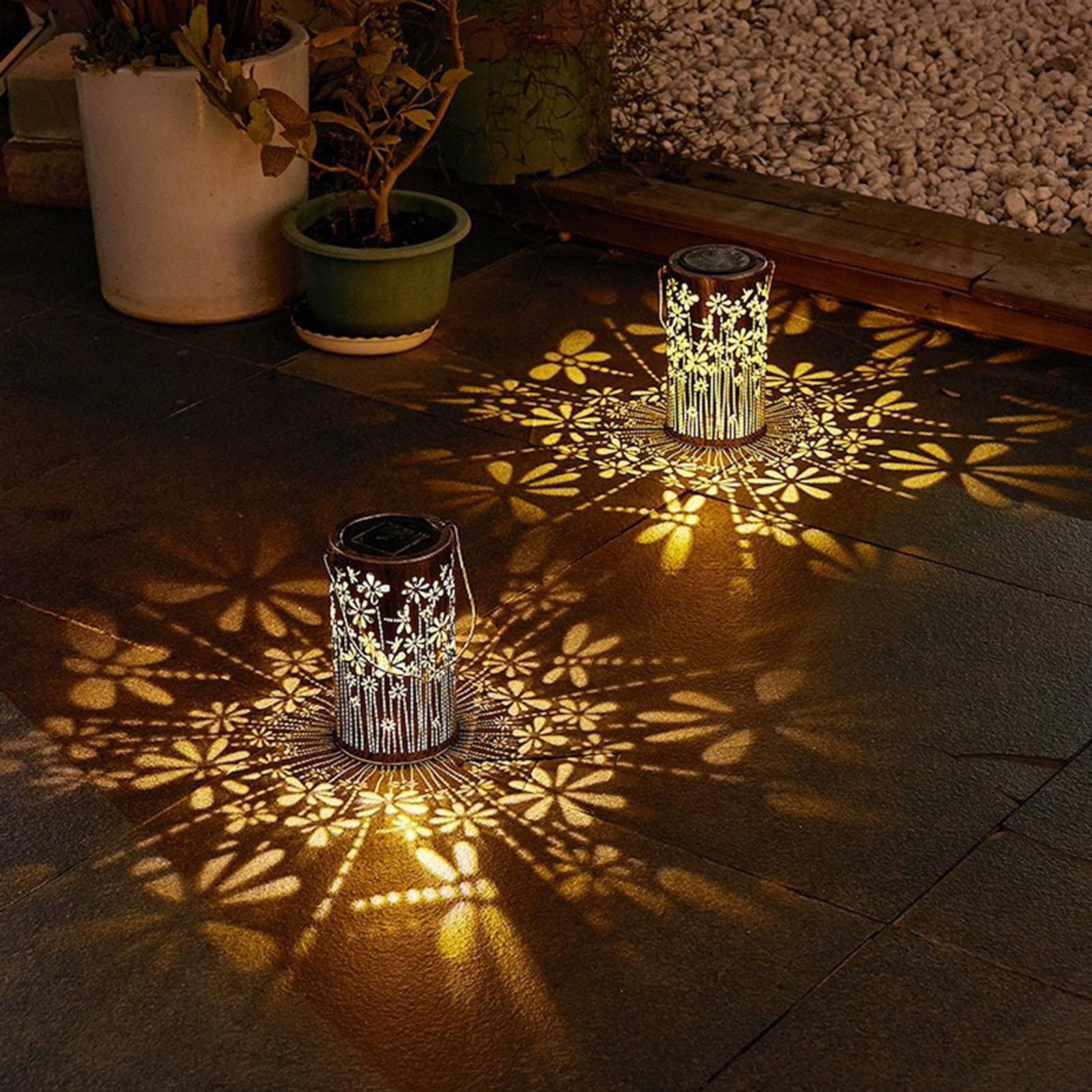 태양광 랜턴 화려한 금속 꽃 램프 야외용 태양광 조명  - Outdoor Lighting House 리뷰 및 가격