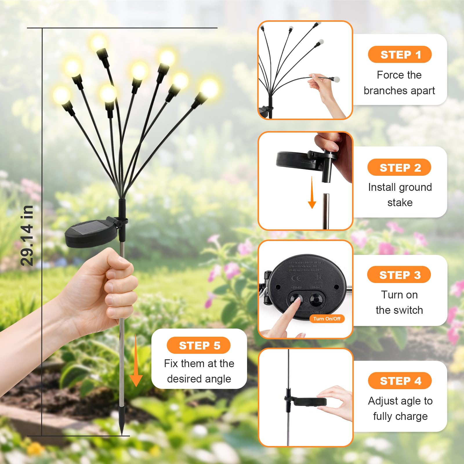 태양광 정원 장식 조명 마당 파티오 통로 장식용 송풍에 - Outdoor Lighting Pathway 리뷰 및 가격