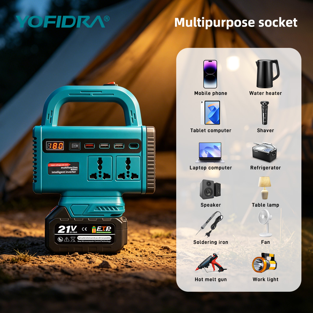 요피드라 220V 휴대용 파워 인버터 야외 비상 전원  - Outdoor Lighting Battery Powered 리뷰 및 가격