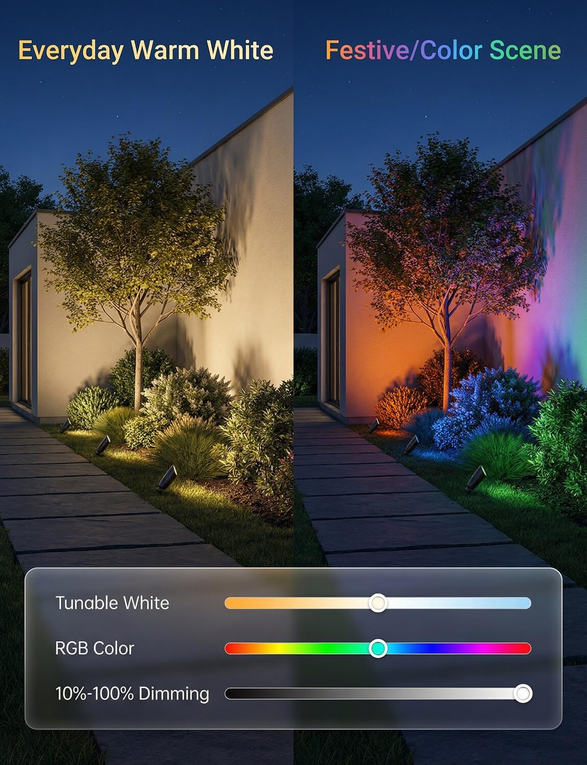 저전압 야외 RGBCW 조경 스포트라이트 12V 색상  - Outdoor Lighting Remote Control 리뷰 및 가격