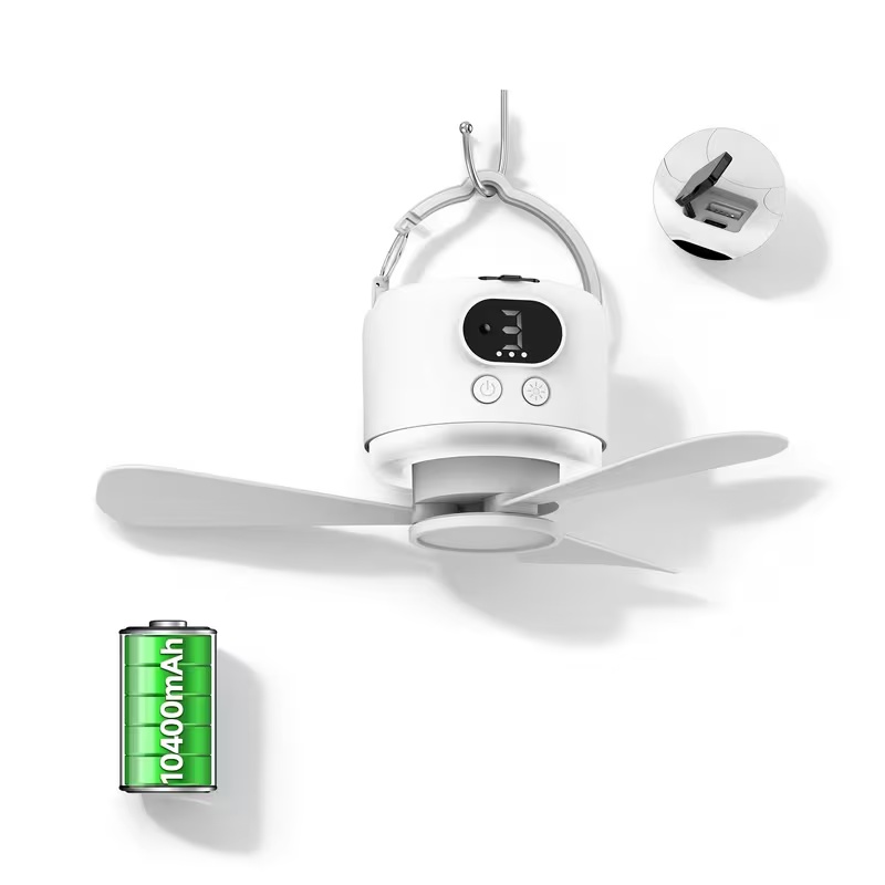 10400Mah 충전식 휴대용 천장 선풍기, 3가지 풍 - Outdoor Lighting Remote Control 리뷰 및 가격