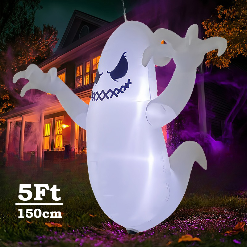 5피트 할로윈 풍선 모델 장식용 유령, LED 조명 내 - Outdoor Lighting Effects 리뷰 및 가격