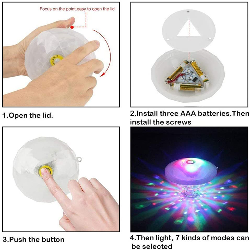 RGB 수중 플로팅 LED 디스코 라이트, 글로우 쇼  - Pond Light Submersible 리뷰 및 가격