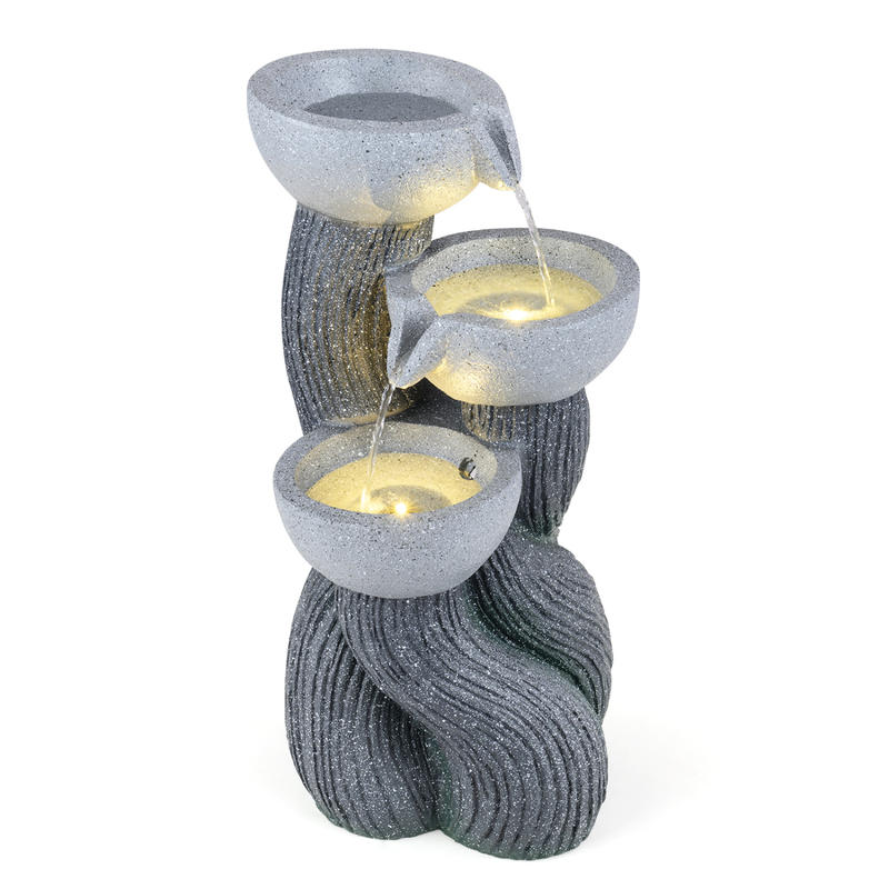 3단 야외 분수대(LED 조명 포함) 18.5인치 높이 - Outdoor Lighting Deck 리뷰 및 가격