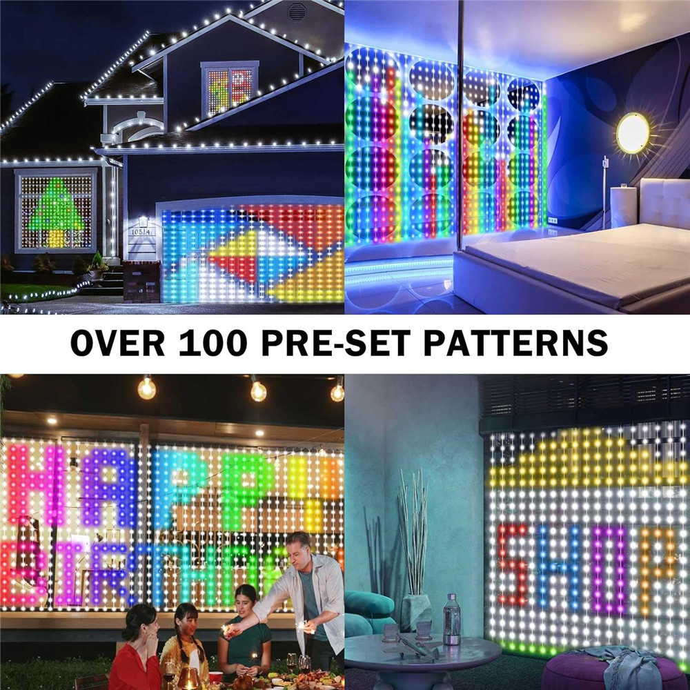 1/2PCS 400LED 커튼 조명 LED 스마트 스트 - Outdoor Lighting Remote Control 리뷰 및 가격